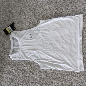 Nike women's white dri-fit tank